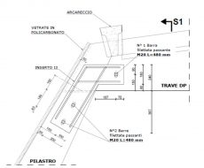 Disegno tecnico di un Arcareccio tipico dei prefabbricati Zingone