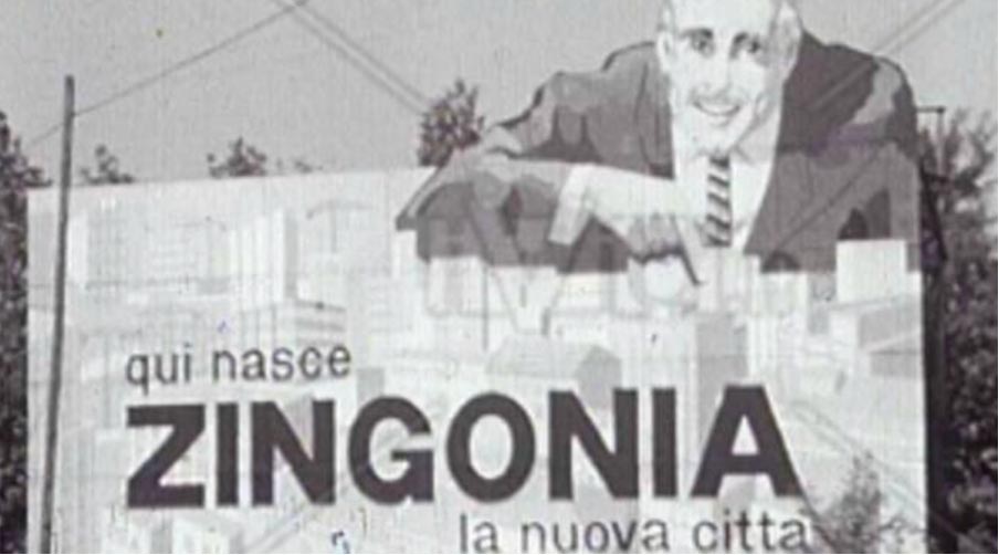 manifesto esposto alla nascita del quartiere di Zingonia 