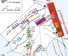 cartina con dettagli sismici della Sicilia sud orientale